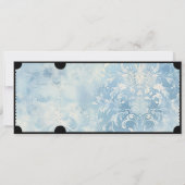 レトロヴィンテージムービーチケットとRSVP QRコード 招待状 (裏面)