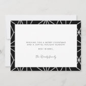 レトロヴィンテージメリークリスマス家族の写真 シーズンカード (裏面)