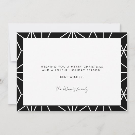 レトロヴィンテージメリークリスマス家族の写真 シーズンカード (裏面)