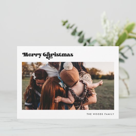 レトロヴィンテージメリークリスマス2写真 シーズンカード (スタンド正面)