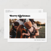 レトロヴィンテージメリークリスマス2写真 シーズンポストカード (正面/裏面)