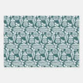 レトロヴィンテージメリークリスマス ラッピングペーパーシート (正面2)