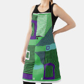 レトロヴィンテージメンフィスファッションスタイルパターン。イルス エプロン (インサイチュ)