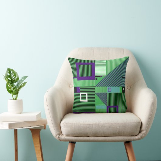 レトロヴィンテージメンフィスファッションスタイルパターン。イルス クッション (椅子)