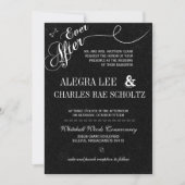 レトロヴィンテージモダンエバーアフターシャルボード 招待状 (正面)