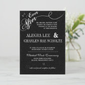 レトロヴィンテージモダンエバーアフターシャルボード 招待状 (スタンド正面)