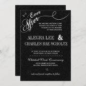 レトロヴィンテージモダンエバーアフターシャルボード 招待状 (正面/裏面)