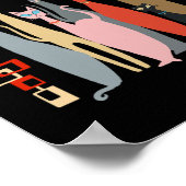 レトロヴィンテージモダン50年代60年代の猫 ポスター (角)