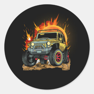 レトロヴィンテージモンスタートラックは私のジャムモンスターTr ラウンドシール