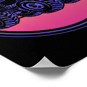 レトロヴィンテージモンスタートラックVAPORWAVE ポスター (角)