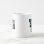 レトロヴィンテージモンタナ州地図 コーヒーマグカップ (中央)