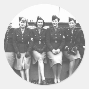 レトロヴィンテージユニフォーム軍隊女性 ラウンドシール