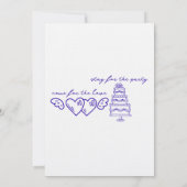 レトロヴィンテージユニークおもしろいモダンハンドドロー結婚ズ 招待状 (裏面)