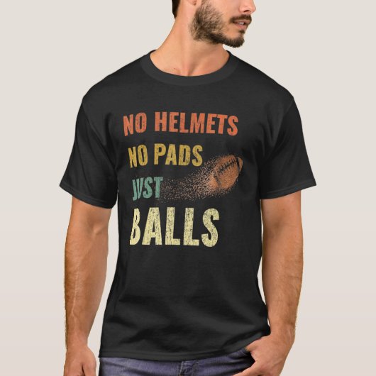 レトロヴィンテージラグビーJust Balls Players Fans Tシャツ (正面)