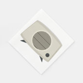 レトロヴィンテージラジオMid-Centuryオーディモダンオ スタンダードランチョンナプキン (角)