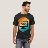 レトロヴィンテージルックくもの巣開発者CSS JavaScript Tシャツ (正面フル)