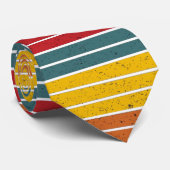 レトロヴィンテージレインボーサンセットストライプズ ネクタイ (ロール)