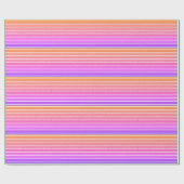 レトロヴィンテージレインボーサンセットストライプズ ラッピングペーパー (フラット)