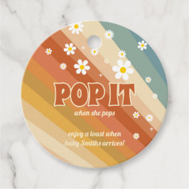 レトロヴィンテージレインボーベビーシャワーポップ・アートのIt フェイバータグ