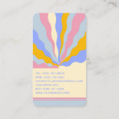レトロヴィンテージレイ抽象芸術トレンディー名 名刺 (裏面)