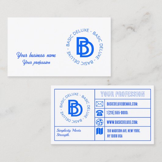 レトロヴィンテージレイ抽象芸術トレンディー名 名刺 (正面/裏面)