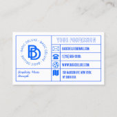 レトロヴィンテージレイ抽象芸術トレンディー名 名刺 (裏面)