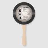 レトロヴィンテージレコード結婚式 プログラム ハンドファン (正面)