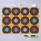 レトロヴィンテージレコード音楽 薄葉紙 (クラフト)