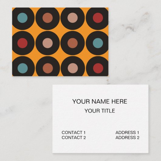 レトロヴィンテージレコードDjディージェイミュージシャン 名刺 (正面/裏面)