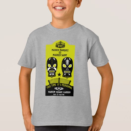 レトロヴィンテージレスリングポスター Tシャツ (正面)