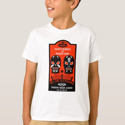 レトロヴィンテージレスリングポスター Tシャツ (正面)