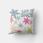 レトロヴィンテージレットイットスノーホームデコール装飾用クッション クッション (裏面)