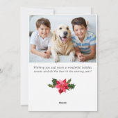 レトロヴィンテージレッドトラッククリスマスグリーティング2写真 シーズンカード (裏面)