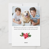 レトロヴィンテージレッドトラッククリスマスグリーティング2写真 シーズンカード (裏面)