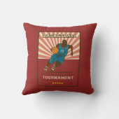 レトロヴィンテージレッドバスケットボール装飾用クッション クッション (裏面)