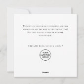 レトロヴィンテージレッドファームトラッククリスマスグリーティング シーズンカード (裏面)