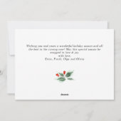 レトロヴィンテージレッドファームトラッククリスマスグリーティング シーズンカード (裏面)