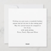 レトロヴィンテージレッドファームトラッククリスマスグリーティング シーズンカード (裏面)