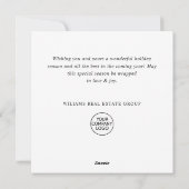 レトロヴィンテージレッドファームトラッククリスマスグリーティング シーズンカード (裏面)