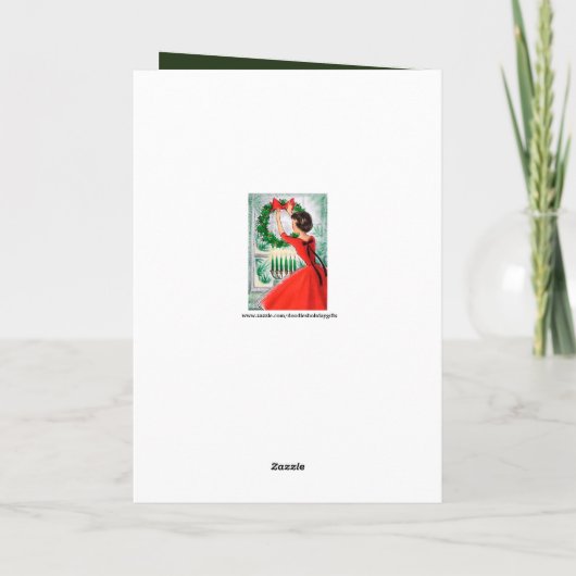 レトロヴィンテージレディーアド文字カード シーズンカード (裏面)