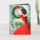 レトロヴィンテージレディーアド文字カード シーズンカード (正面)