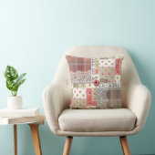 レトロヴィンテージレースプライ市松模様にドパッチワークボー クッション (椅子)