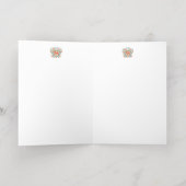 レトロヴィンテージロッキングホースのクリスマス 箔シーズンカード (内側レイダウン)