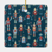 レトロヴィンテージロボットセラミックオーナメント セラミックオーナメント (裏面)