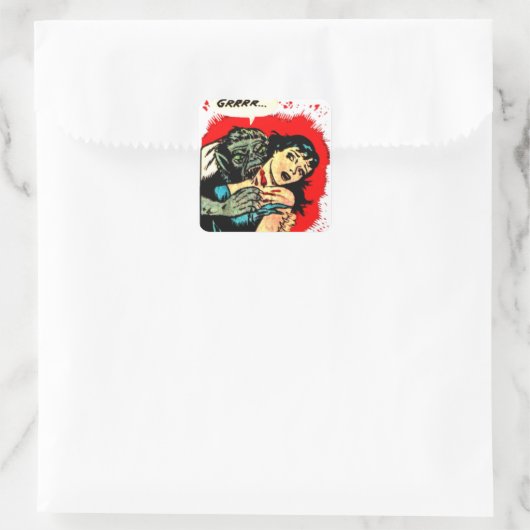 レトロヴィンテージワーウルフビットレディ スクエアシール (バッグ)