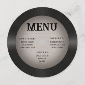 レトロヴィンテージヴィネットビニール結婚レコード メニュー (正面)