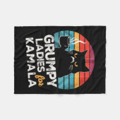 レトロヴィンテージ不機嫌なレディースフォーカマラジップフード付きスウェットシャツ フリースブランケット (正面(横))