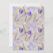 レトロヴィンテージ主婦50のブライダルシャワーエスニック 招待状 (裏面)