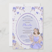 レトロヴィンテージ主婦50のブライダルシャワーライト 招待状 (正面)