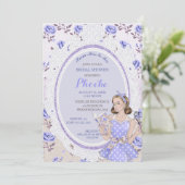 レトロヴィンテージ主婦50のブライダルシャワーライト 招待状 (スタンド正面)